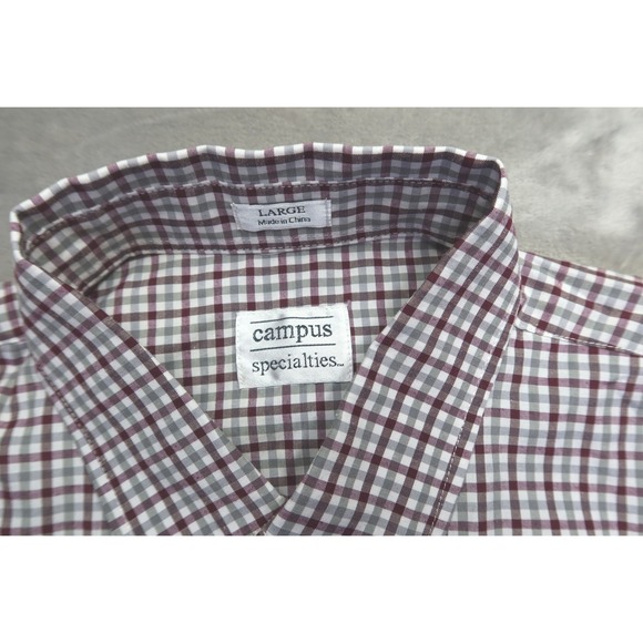 University of South Carolina Gamecocks Gingham Button Down Shirt Men's L - Picture 4 of 8